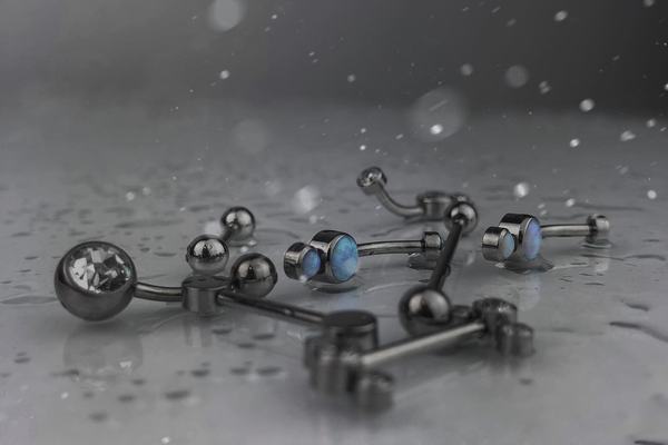 Piercing jewellery arranged for professional use
