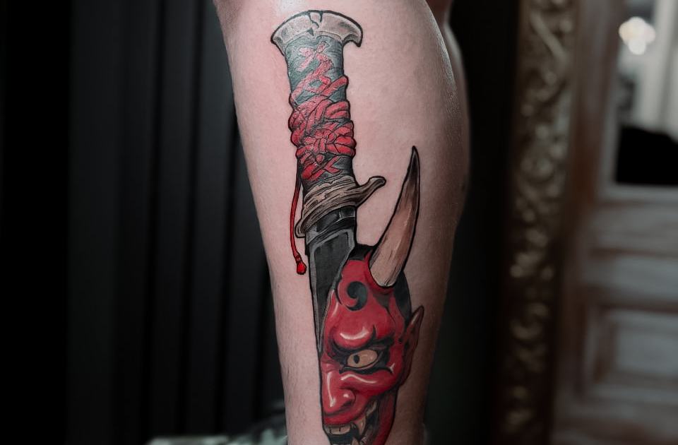 Leg tattoo