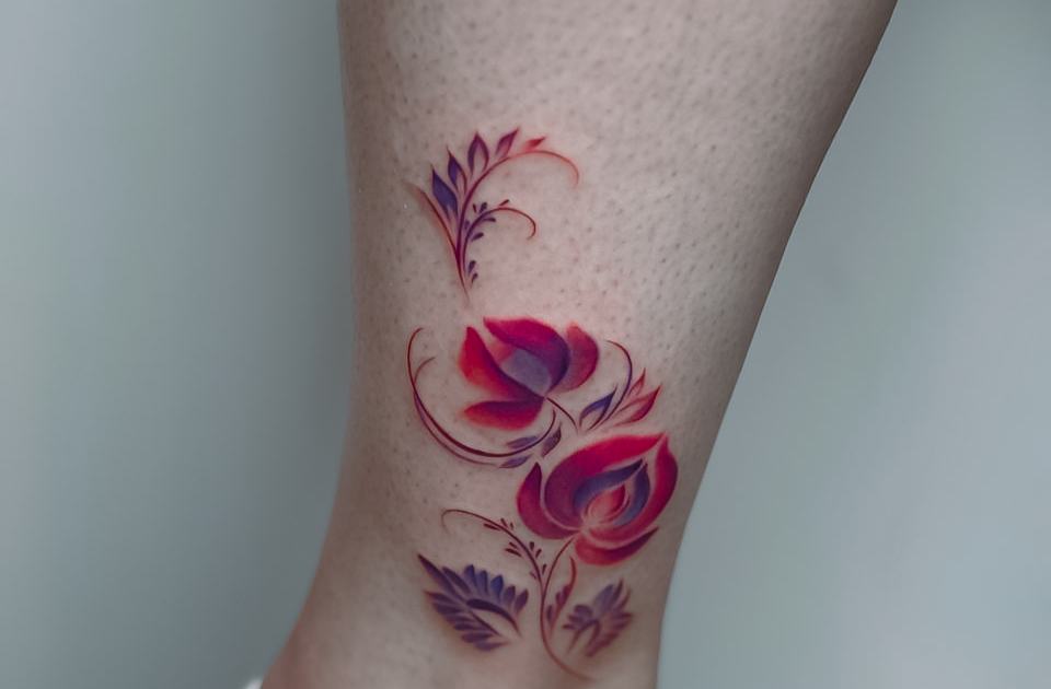 Leg tattoo