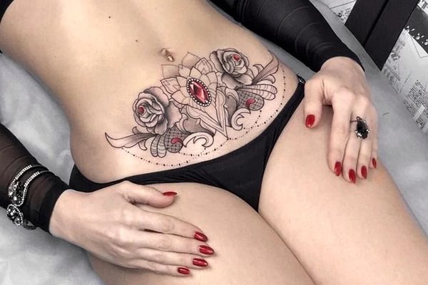 Тату на талии (17)