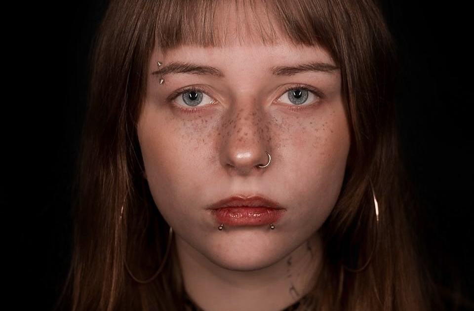 Lip piercing