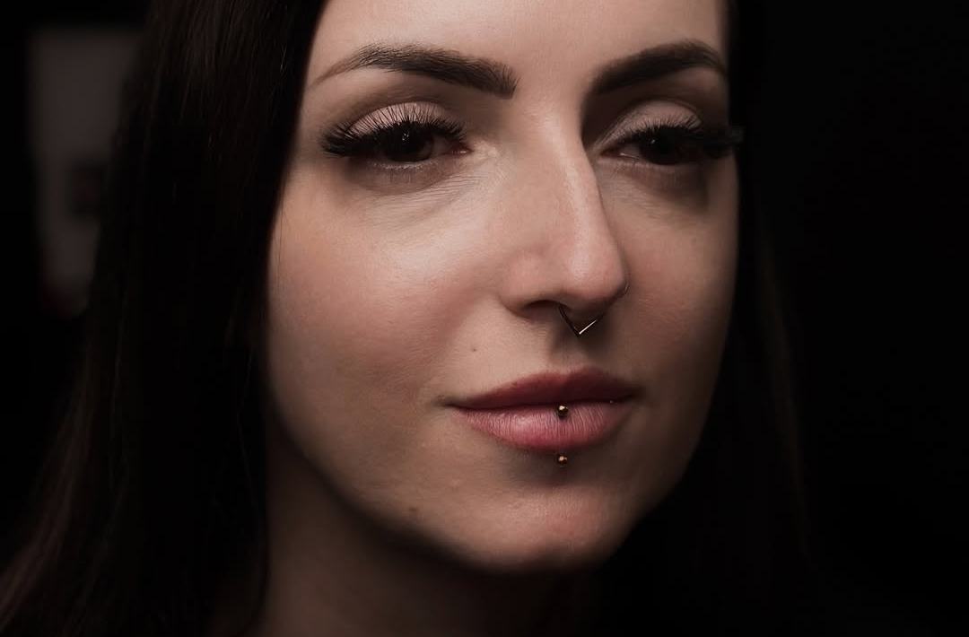 Lip piercing